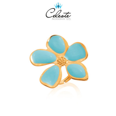 A1028 -  ANILLO ACERO FLOR...