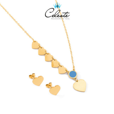 J1023 -  JUEGO ACERO CORAZONES