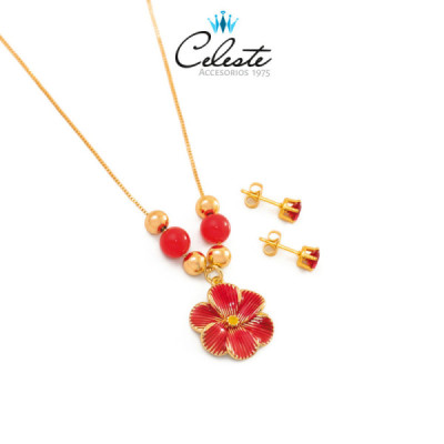 J2327 - JUEGO ACERO FLOR...