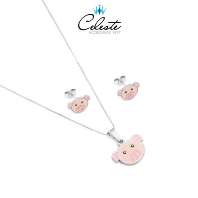J1234 - JUEGO ACERO CERDITO