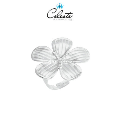 A1020 - ANILLO ACERO FLOR...