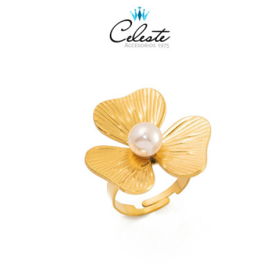A1021 - ANILLO ACERO TREBOL...