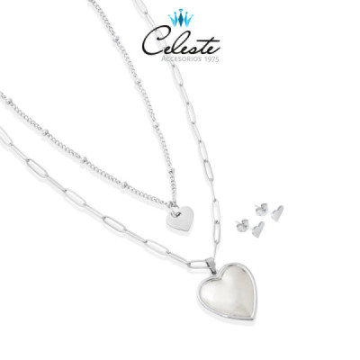 J1185 - JUEGO ACERO CORAZON...