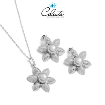 J2655 - JUEGO ACERO FLORES,