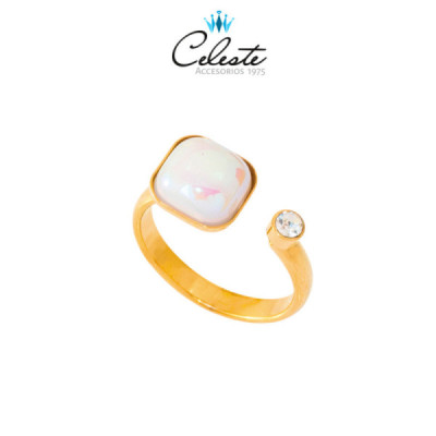 A1039 - ANILLO ACERO PERLA...