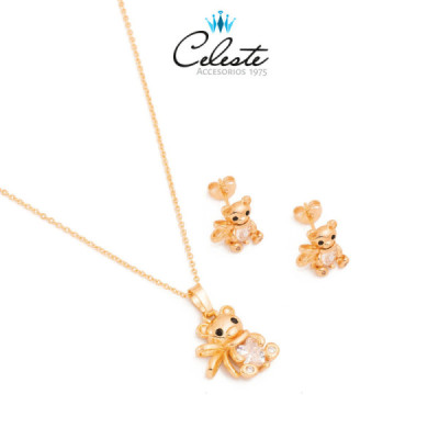 J1327 - JUEGO OSITO ZIRCON,...