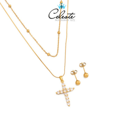 J1891 - JUEGO ACERO cruz EN...