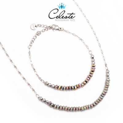 J1062 - JUEGO ACERO PULSERA...