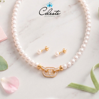 J1427 -  JUEGO ACERO PERLAS...