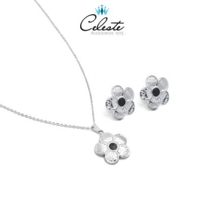 J1826 -  JUEGO ACERO FLOR...