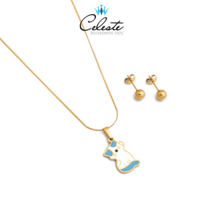 J584 - JUEGO ACERO GATO...