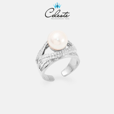 A695 - ANILLO ACERO PERLA Y...