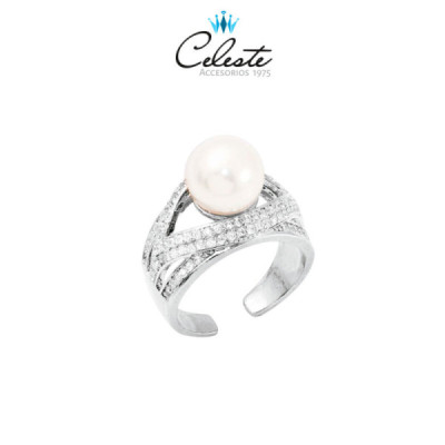 A695 - ANILLO ACERO PERLA Y...