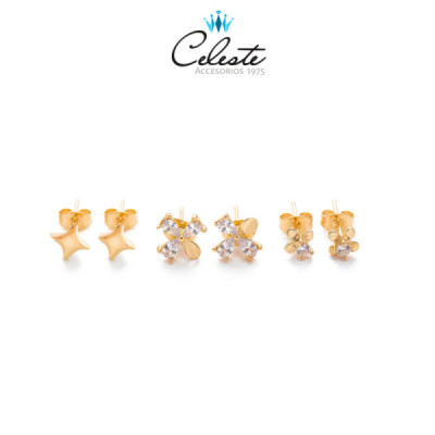 J1611 - SET 3 TOPOS FLOR EN...