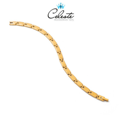 P1548 - PULSERA ACERO PLACAS,