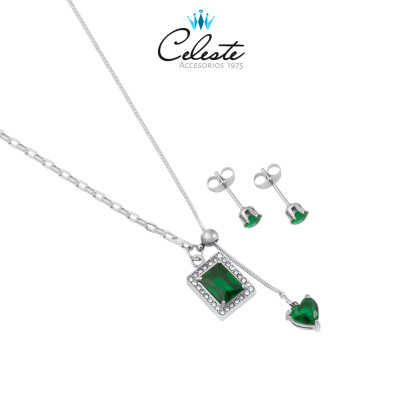 J1646 - JUEGO ACERO ZIRCON...