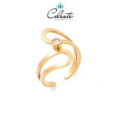 A350 -  ANILLO ACERO ZIRCON...