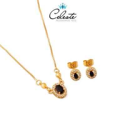 J1128 -  JUEGO OVALO ZIRCON...