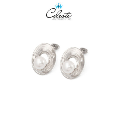 Z2497 - TOPO OVALES Y PERLA...